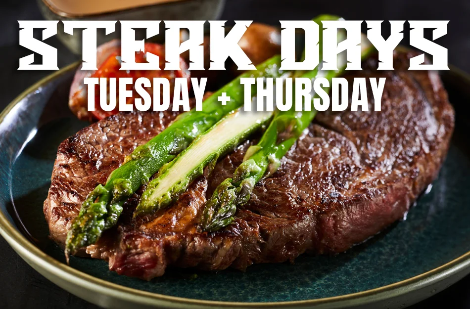 Steak specials and steak night at Cowboys Taphouse Calgary